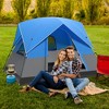 Tangkula Camping Tent for 2-3 People Waterproof & Windproof Family Dome Tent w/ Rainfly Blue - 2 of 4