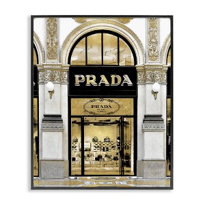 Stupell Industries Glam Fashion Storefront Milan Inspired Architecture Framed Giclee Art, Black, 11" x 14" - 1 of 4