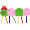 Unique Bargains Home Wooden DIY Ice Cream Sticks Bars 5.9'' Length Multicolor 50 Pcs - 3 of 3