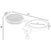 Outdoor Round 2 in 1 Deck Mounted Bird Bath Bowl Railing Bird Mesh Tray Feeder with Adjustable Clamp - 4 of 4