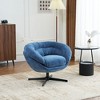 Sapphtopaz 360°Swivel Accent Chair Chenille Modern Chair with Black Metal Base Comfortable Accent Chairs for Living Room, Bedroom, Nursery - 2 of 4