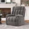 CAVINAS Upholstered PU Sofa Chair with Side Pocket,Ergonomic Adjustable Single Sofa Chairs with Footrest,Recliner Couch for Living Room - 2 of 4