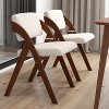 ADILE Folding Dining Chairs, Upholstered Wooden Folding Chair 2 Pack, Walnut - 4 of 4