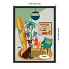 Kate & Laurel All Things Decor 18"x24" Sylvie MCM Dog Beach Home Framed Canvas by Rachel Lee Black - 3 of 4