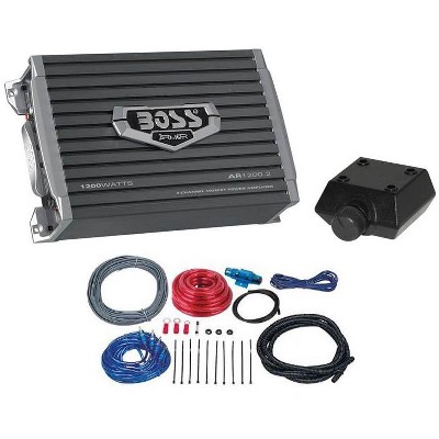 New BOSS AR12002 1200 Watt 2-Channel Car Audio Amplifier Amp & 8 Gauge Amp Kit