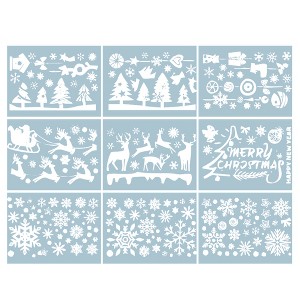 Unique Bargains Christmas Decorations for Windows and Home Christmas Window Clings Party Supplies White 1 Set - 1 of 4
