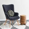 Napster Fuzzy Plush Upholstery Wingback Arm Chair with Solid Wood Legs - 3 of 4