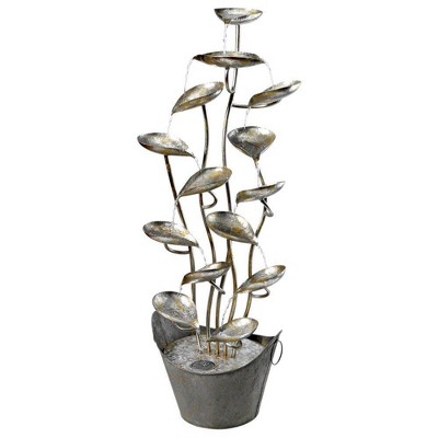 Rain Forest Leaves Cascading Metal Fountain - Acorn Hollow