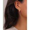 Gold Hoop Earrings Set for Women Trendy, 14K Gold Plated Chunky Hypoallergenic Small Diamond Cartilage Hoops Cute Cubic - 4 of 4