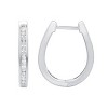 Gilded 1/4 to 1 Cttw Natural Diamond Hoop Earrings in Sterling Silver or 14KT Gold-Plated, Elegant & Ethical Jewelry for Women, Gift Box Included - 3 of 4