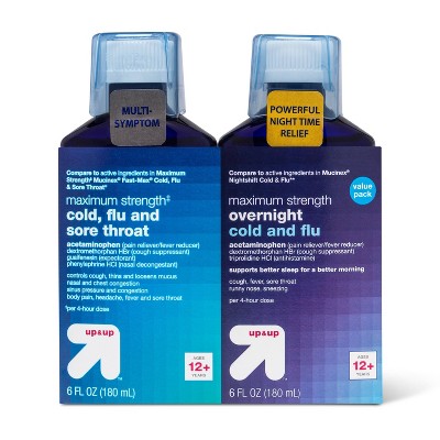 Relief Liquid Combo Pack for Cold & Sore Throat - 12 fl oz - up & up™