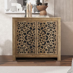Culbreath Coffee Gray Oak Accent Cabinet with 2 Doors in Dusty Gray Oak, Coffee Gray Oak, Oak - 1 of 4