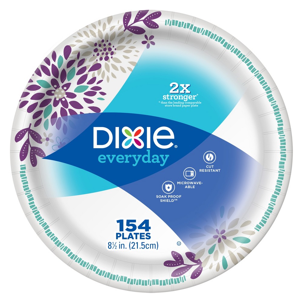 Dixie Soak Proof Shield Every Day Meal Plates, 8.5" - 144 count ((Case Of 4 Packs ))