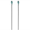 Sunnydaze Outdoor Adjustable Height Glass and Metal Swirl Patio and Lawn Torch Set - 2 of 4