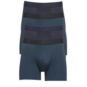 Buffalo Mens Cotton Boxer Briefs, Moisture Wicking & Breathable, 4-pack - 1 of 1