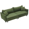 CAVINAS Corduroy Fabric Loveseat Sofa for Bedroom, Convertible Sofa Bed with 2 Throw Pillows, Couches for Living Room - 4 of 4