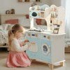 Karl Home Wooden Play Kitchen With Coffee Maker, Toy Washing Machine, Oven, Microwave & Cooking Set Accessories - 4 of 4