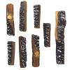 Barton Living 10Pc Ceramic Log Set Wood Style w/Stackable Gas Heat Resistant Realistic - 3 of 4