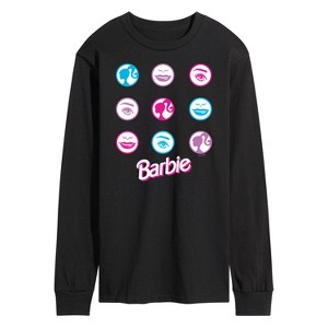 Men's - Barbie - Iconic Features of Barbie Long Sleeve Graphic T-Shirt - 1 of 3