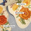 Area Rug, Washable Rug ¨C Ultra-Soft Floral Farmhouse Throw Carpet Non-Shedding Low Pile Scalloped Indoor Mat for Bedroom Living Room - 4 of 4