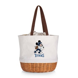NFL Tennessee Titans Mickey Mouse Coronado Canvas and Willow Basket Tote - Beige Canvas - 1 of 4