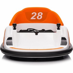 Pink 12V Kids Electric Ride On Bumper Car With Remote Control Dual Motors 360 Degree Spin Led Lights Mp3 Music Safety Belt And Slow Start For Toddler - 1 of 4