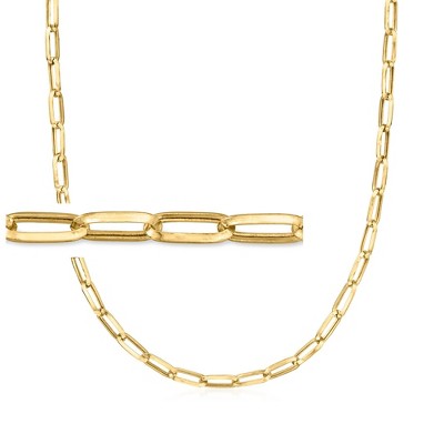 Ross-Simons 10kt Yellow Gold Paper Clip Link Necklace