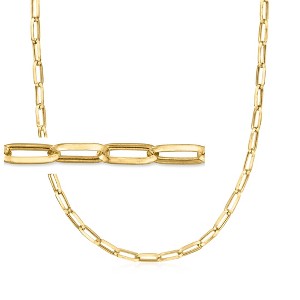 Ross-Simons 10kt Yellow Gold Paper Clip Link Necklace - 1 of 4