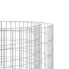 vidaXL Dual Function Gabion Fire Pit and Plant Container - Galvanized Iron Construction, Outdoor Fireplace for Garden - 4 of 4
