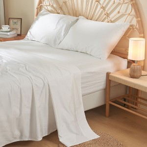 DOZ Long Staple Cotton Sateen Sheet Set Snow King : Target
