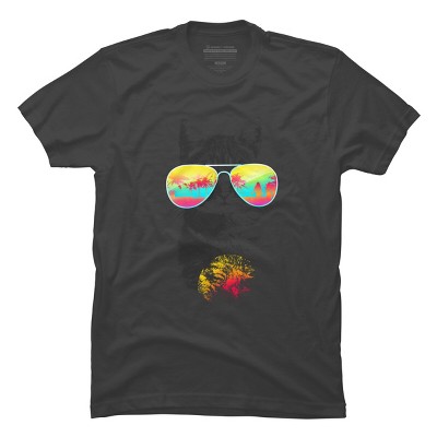 Men's Design By Humans Cat Breeze By Artemple T-Shirt