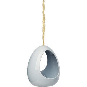 Prevue Pet Products Pale Blue Ceramic Bird Bath, Eggshell Blue - 1 of 3