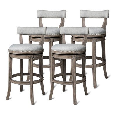 Maven Lane Alexander Rotating Low Back Kitchen Stool, Set of 4