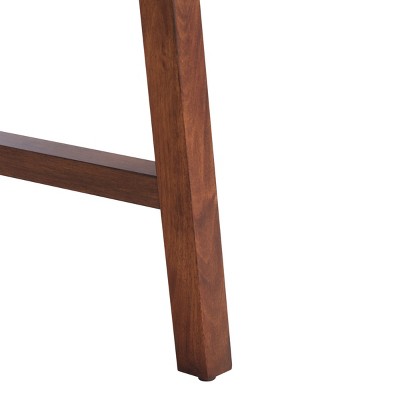 Mid-Century Modern White and Walnut Writing Desk with Drawer