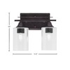 Toltec Lighting Uptowne 2 - Light Vanity in  Dark Granite with 4" Clear Bubble Shade - 2 of 2