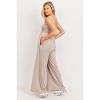 Hello Miz Women's Sleeveless Smocked Neck Maternity Jumpsuit Romper - 3 of 4