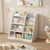 AZL1 Life Concept Decorative Bookshelf Four Tier Kids Book Shelf Wooden Book Display Organizer for Children Using, White, 35.5"*15.8"*31.5" - 2 of 4