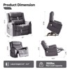 Bestier 37" Power Lift Recliner Chair With Massage and Heating for Living Room, Electric Lift Recliner Single Sofa with Side Pockets for Elderly - 4 of 4