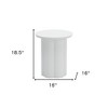 HomeRoots 19" White Aluminum Round Pedestal End Table - 3 of 4