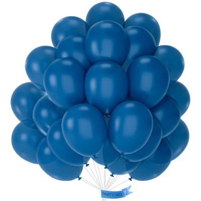 PartyWoo Balloons Dusty Blue Matte Dark Boho 12 Inch 50 pcs