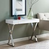 Sector Console Table White - Modway: Polished Steel Base, Full Drawer, Modern Entryway Furniture - 2 of 4