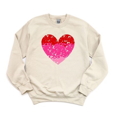 Simply Sage Market Women's Graphic Sweatshirt Heart Ombre