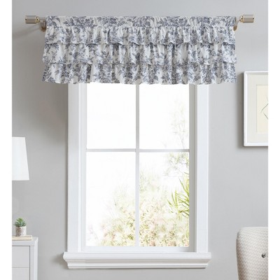 Laura Ashley Annalise Floral Valance, 50x18 - Grey : Target