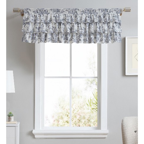 Laura Ashley Annalise Floral Valance, 50x18 - Grey : Target