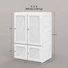 Aghana Digitals White Foldable Wardrobe Organizer with 6 Compartments, Magnetic Doors, Hanging Rod - 3 of 4