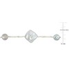 EVERLY JEWELRY | Sterling Silver 16mm, 9.5mm and 2mm Cultured Freshwater Pearl Station Giftable Stackable Necklace, 20inc - 2 of 4