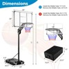 Costway Portable Basketball Hoop System  Adjustable W/Weight Bag Wheels Outdoor - 3 of 4