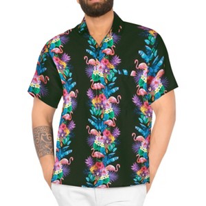 HAPPY BAY Mens Hawaiian Shirts Short Sleeve Button Down Shirt Men's Party Shirts Casual Summer Tropical Island Shirts Funny - 1 of 4