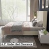 coucheta Bed Frame, Upholstered Platform Corduroy Bed Frame with Vertical Channel Tufted Wingback Headboard, Strong Wooden Support - 4 of 4