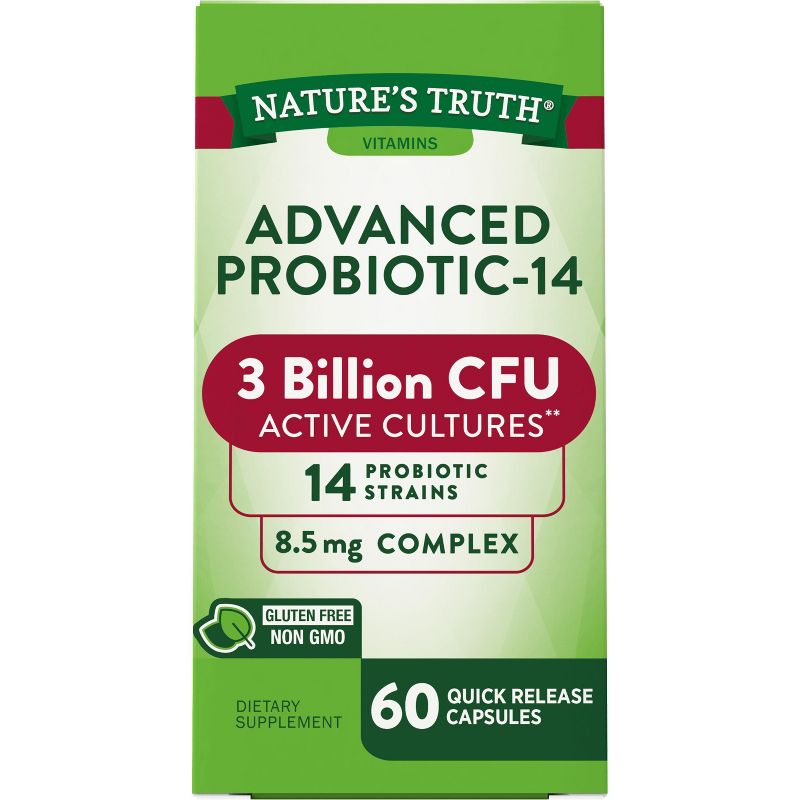 Nature's Truth Probiotics For Men and Women | 3 Billion CFU | 60 Capsules, 1 of 6